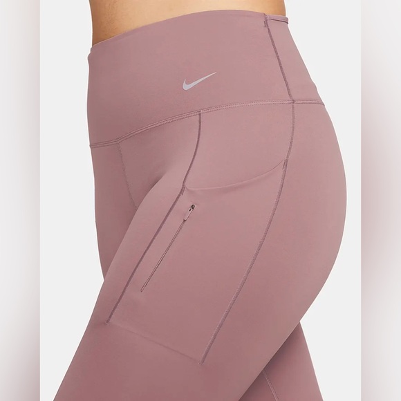Women’s Nike Go Legging Firm Support High Rise 7/8 Length Size S Smokey Mauve - Picture 4 of 11